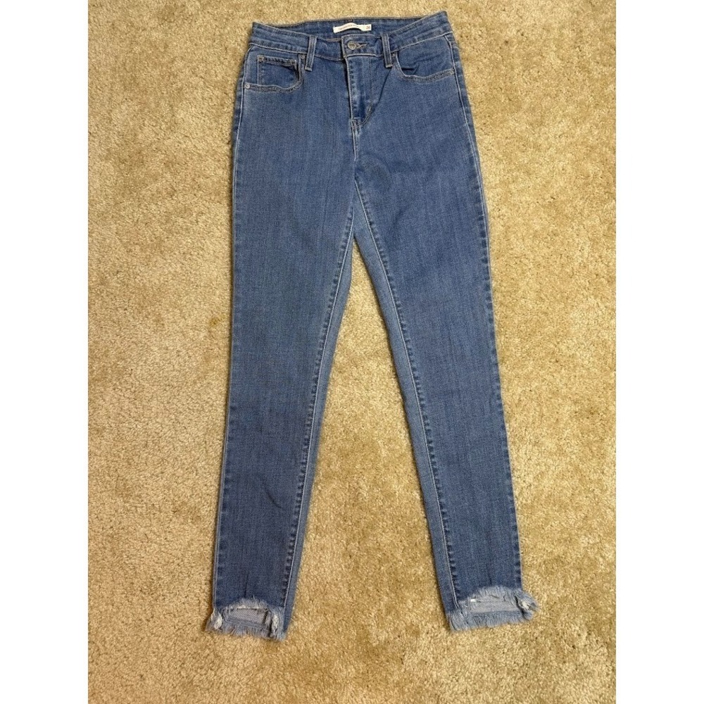 Levi's 721 Jeans Size 26 Womens High Rise Skinny Medium Wash Blue Denim
